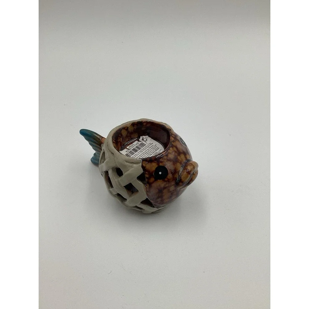 Ceramic Fish Votive Tea‎ light Candle Holder
